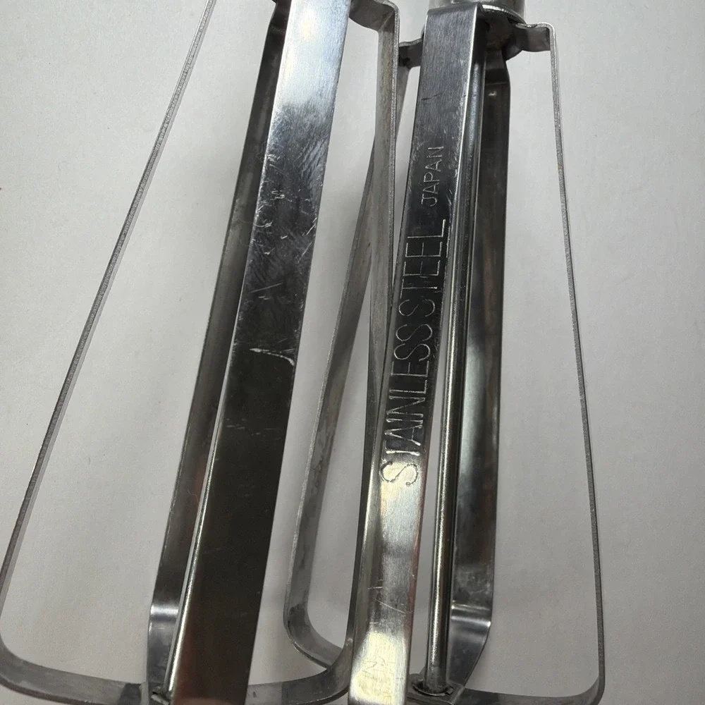 Vintage Egg Beater Retro Hand Mixer Black Stainless Steel 1960's Kitchen